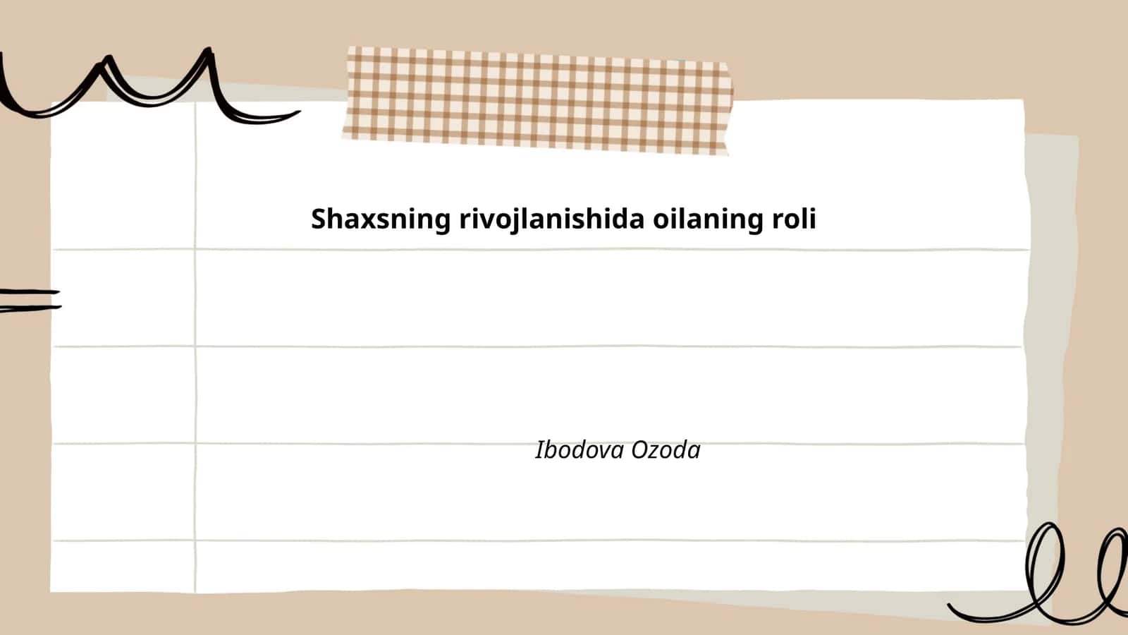 Oilada farzand tarbiyasi