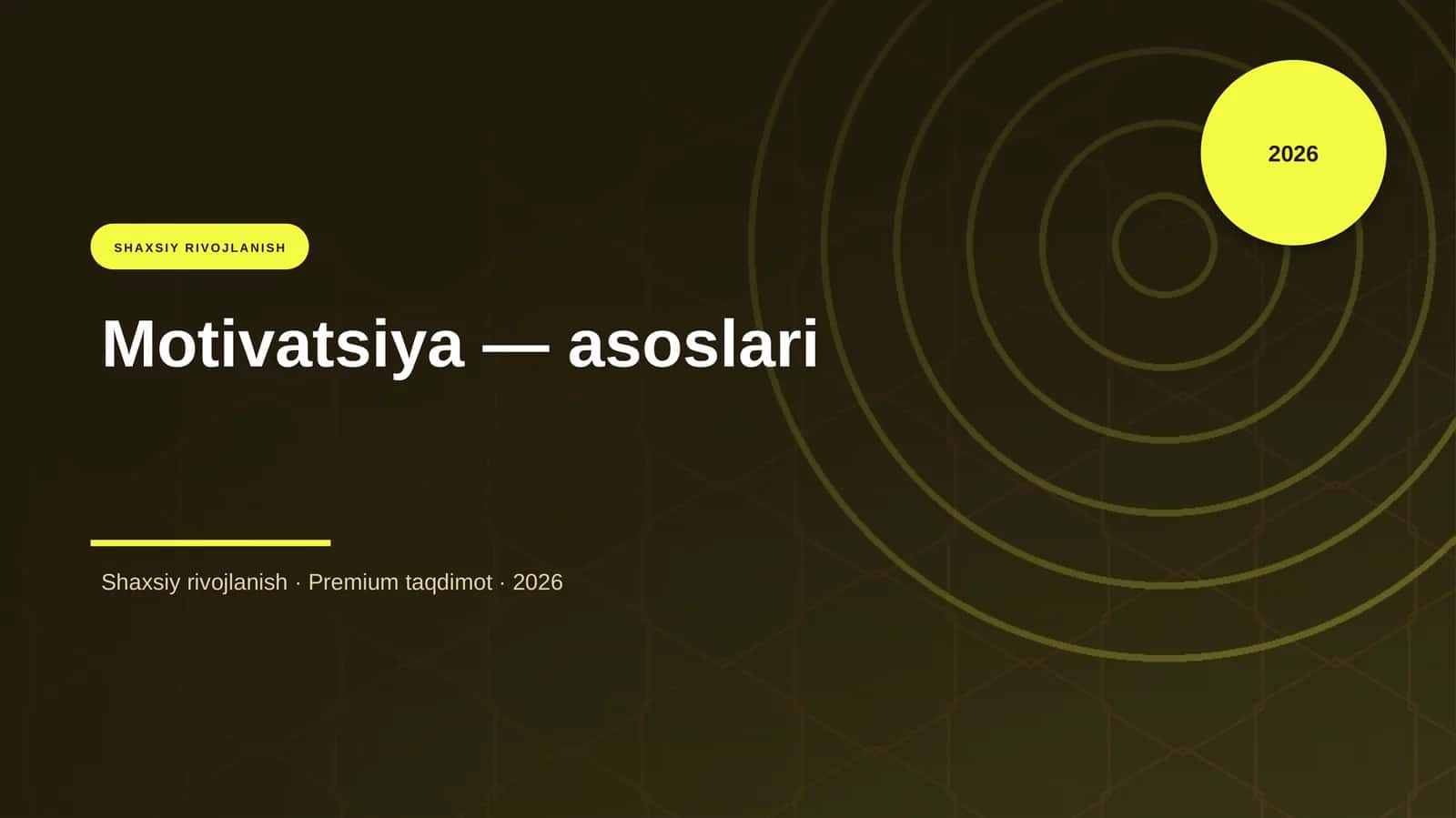 Motivatsiya — asoslari