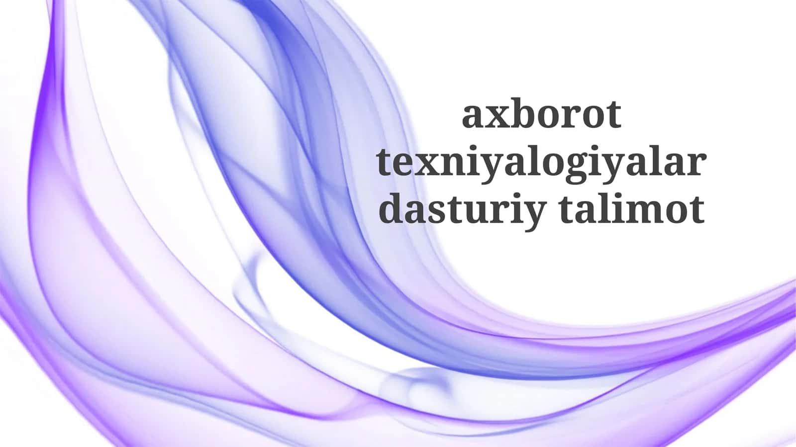 Zamonaviy texnologiyalar va o'quv uslublari