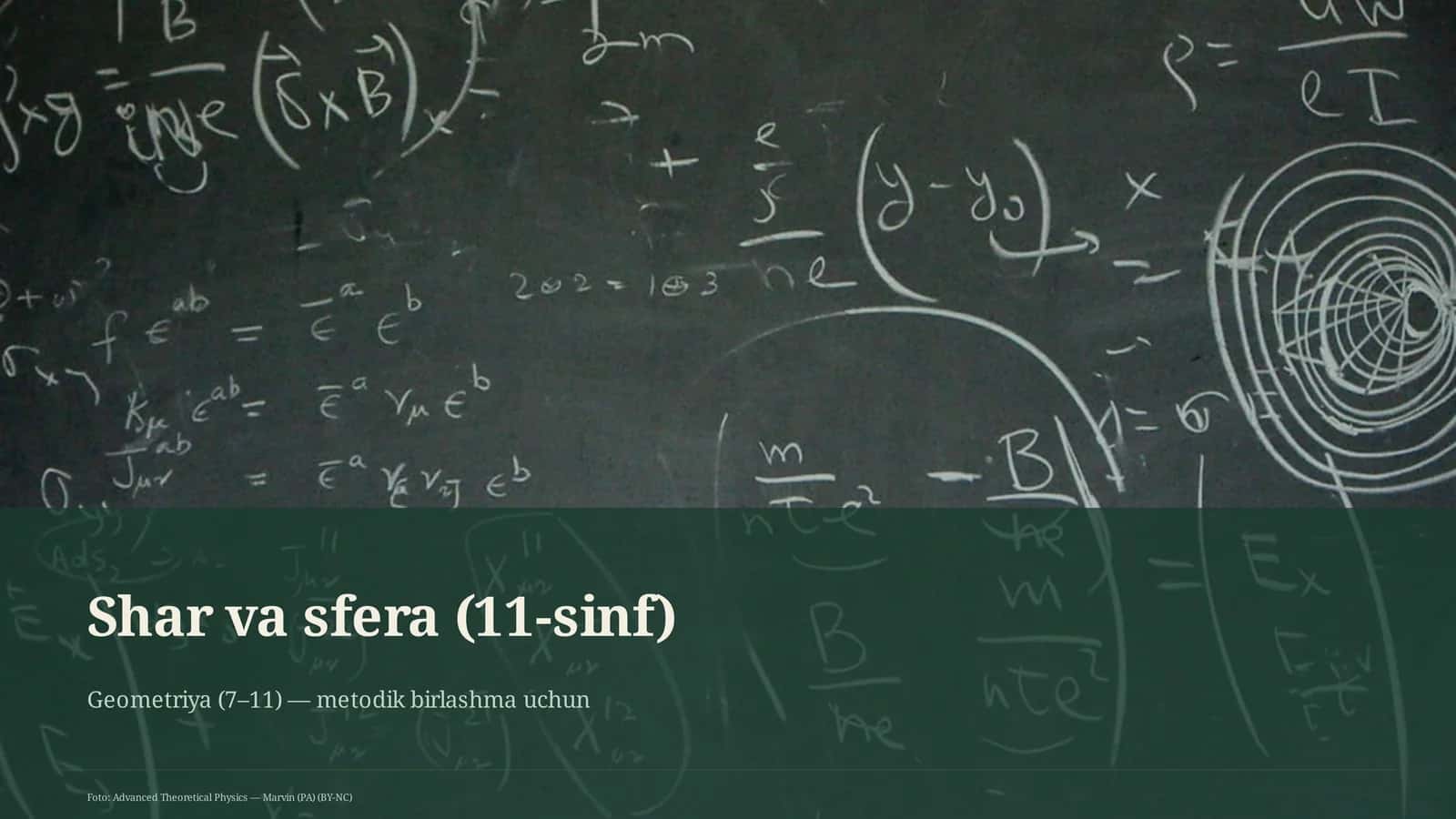Shar va sfera (11-sinf)