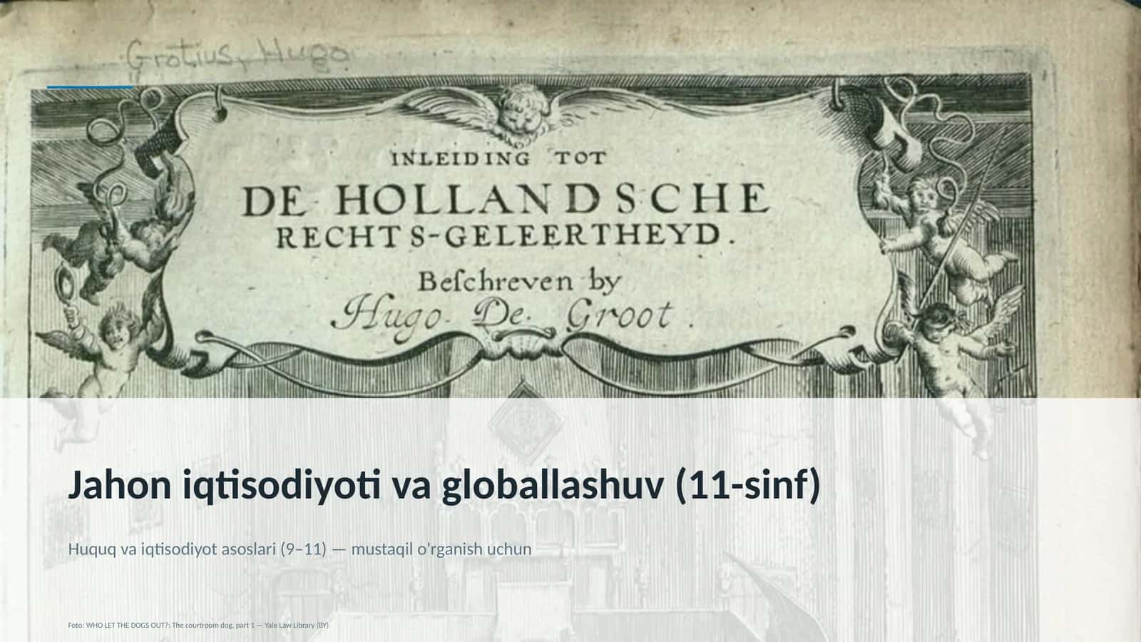 Jahon iqtisodiyoti va globallashuv (11-sinf)