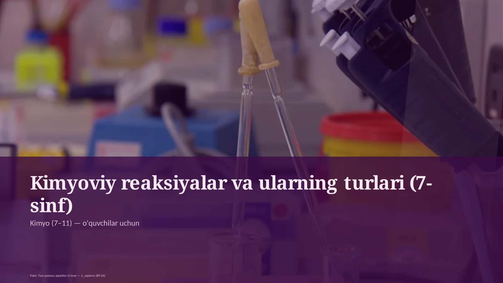 Kimyoviy reaksiyalar va ularning turlari (7-sinf)