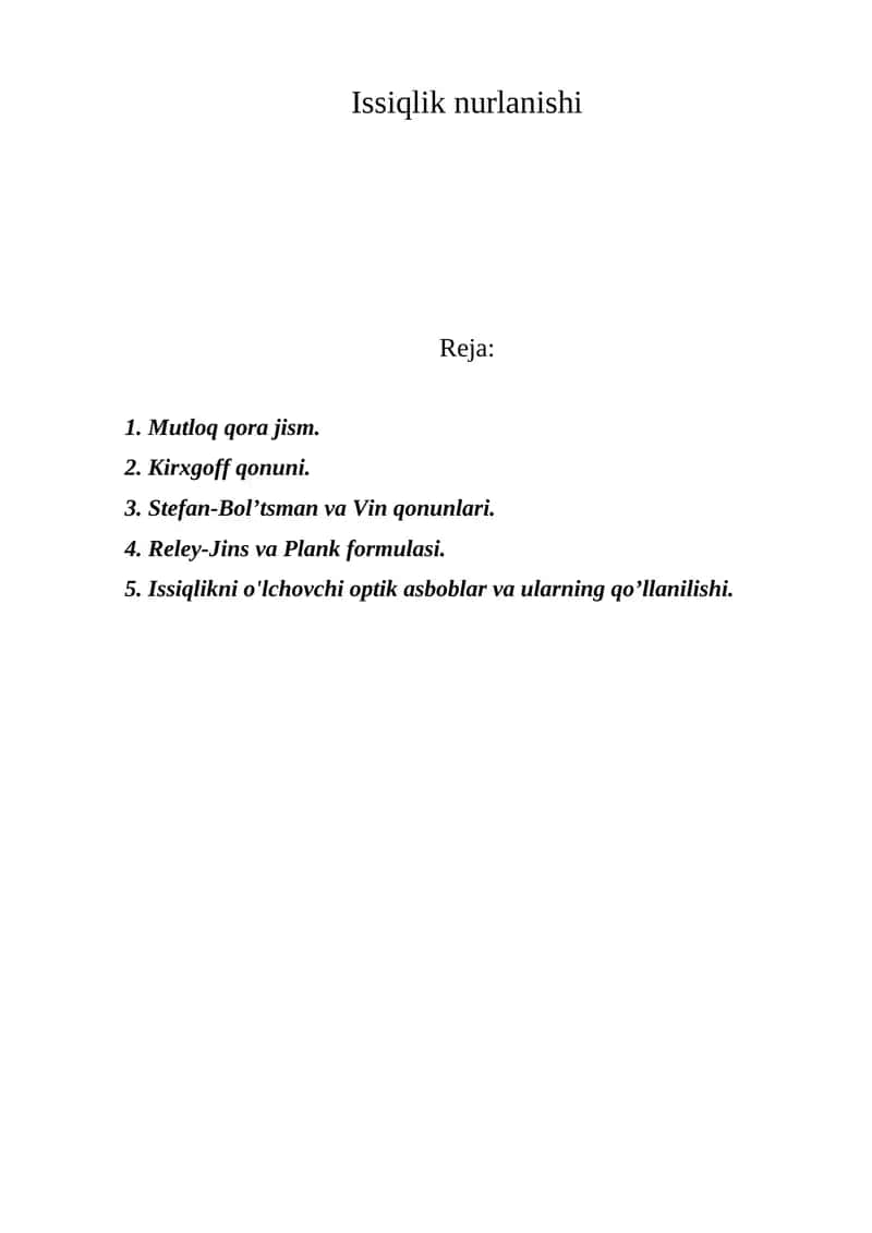 Issiqlik nurlanishi