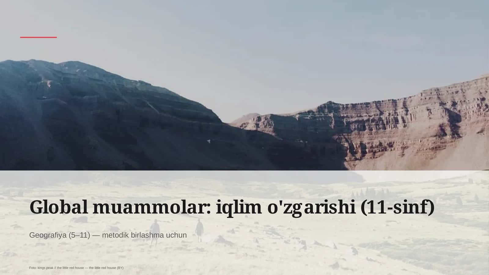 Global muammolar: iqlim o'zgarishi (11-sinf)