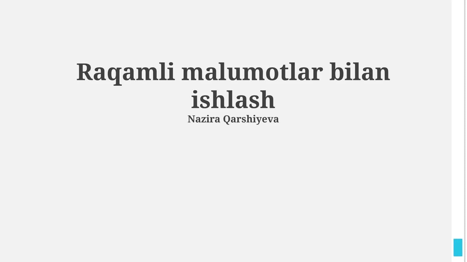 Raqamli ma'lumotlar formati