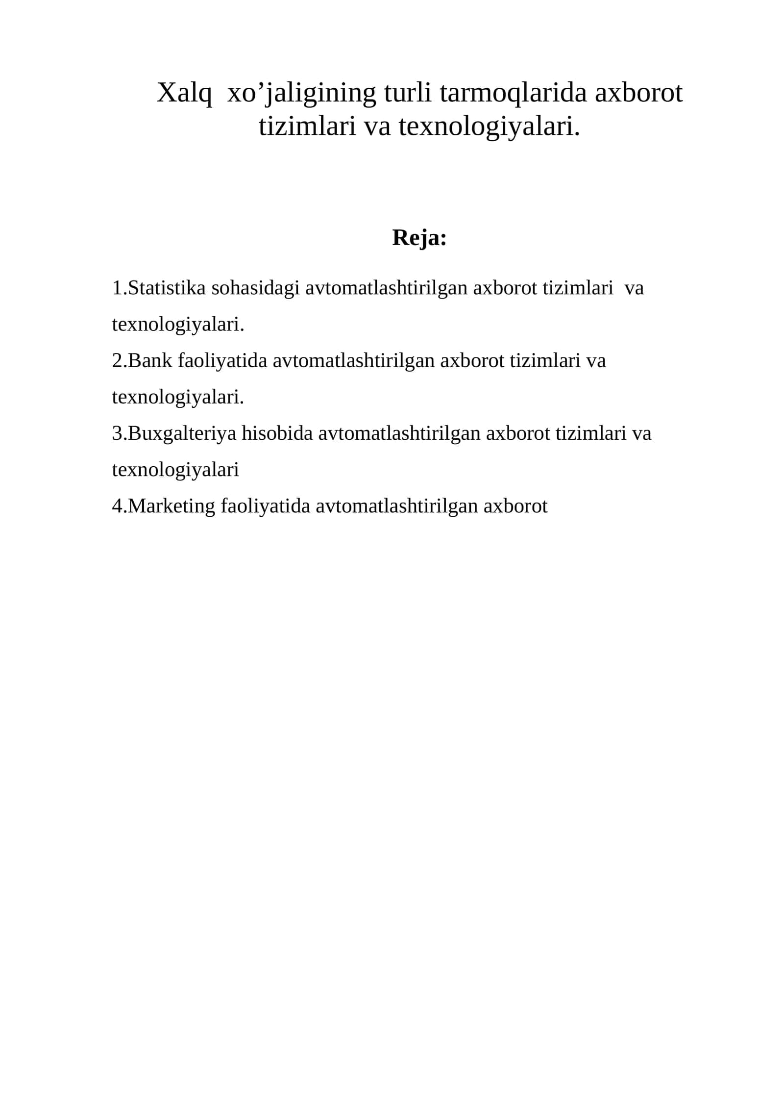 Davlat statistikasi tahlillari