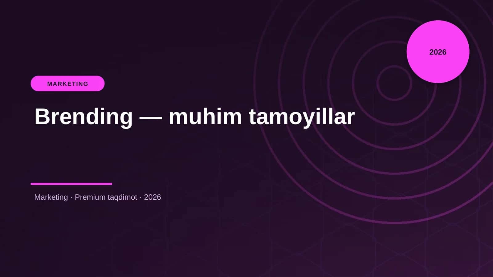 Brending — muhim tamoyillar