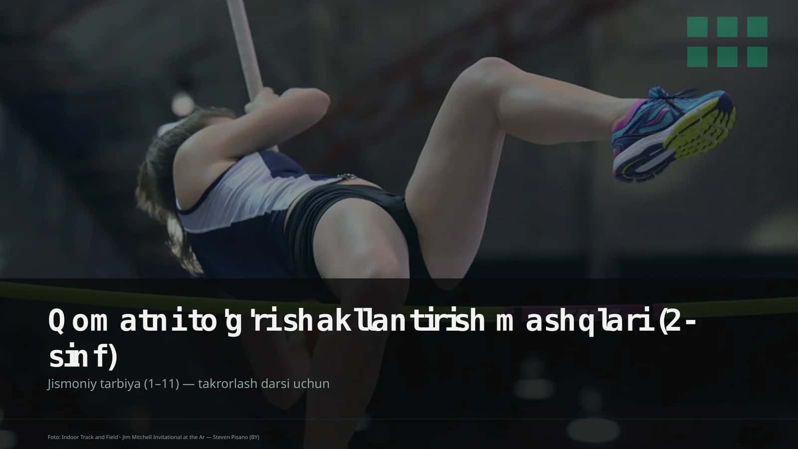 Qomatni to'g'ri shakllantirish mashqlari (2-sinf)