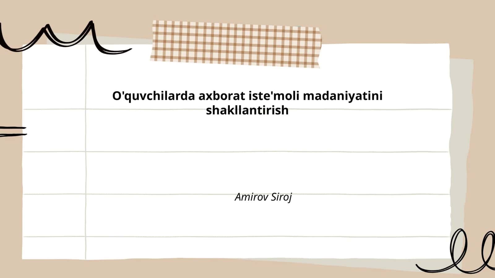 O'quvchilarda axborat iste'moli madaniyatini shakllantirish