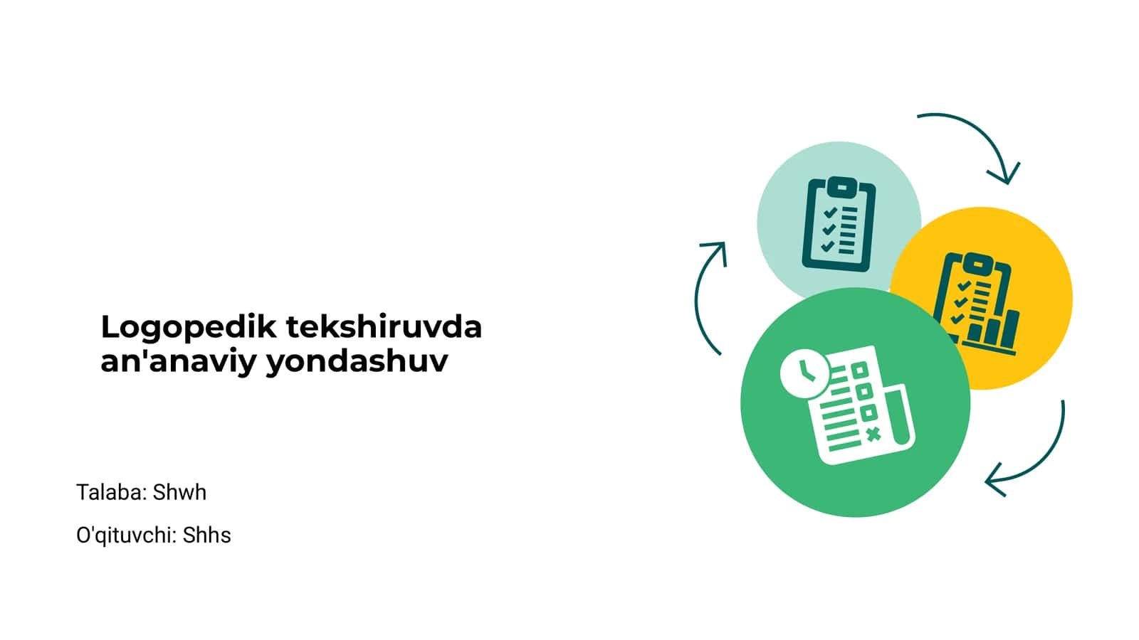 Logopedik tekshiruvda an'anaviy yondashuv