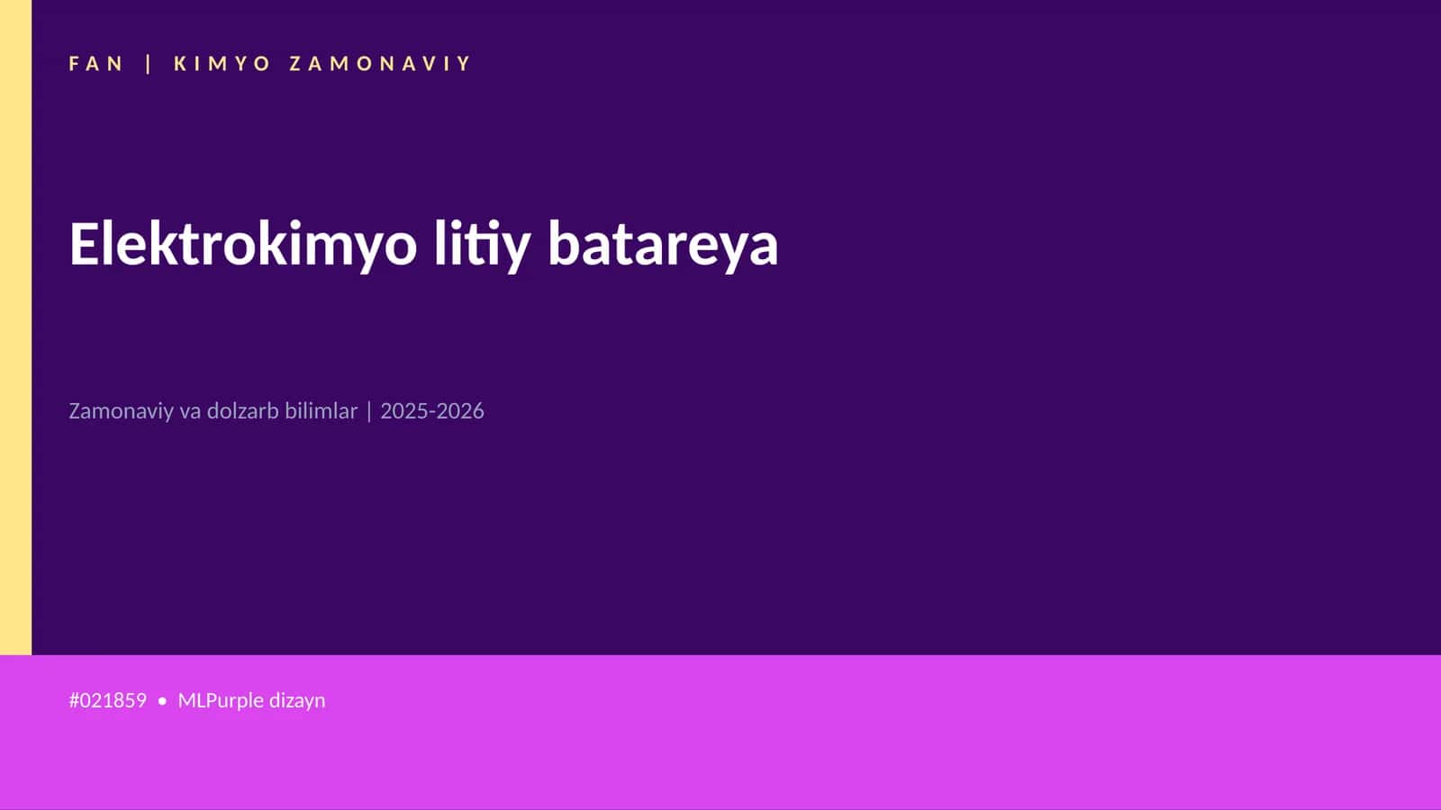 Elektrokimyo litiy batareya