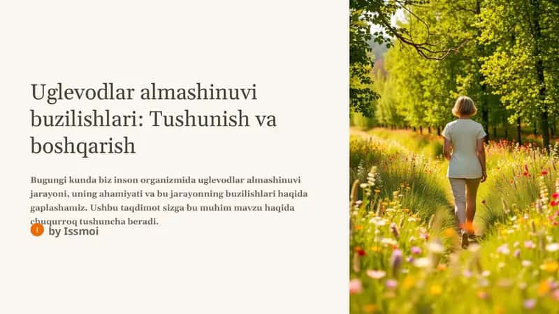 Uglevodlar almashinuvi buzilishlari: Tushunish va boshqarish