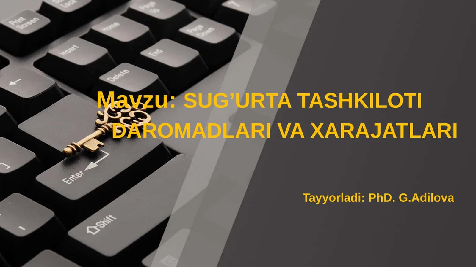 SUG’URTATASHKILOTI DAROMADLARI VA XARAJATLARI