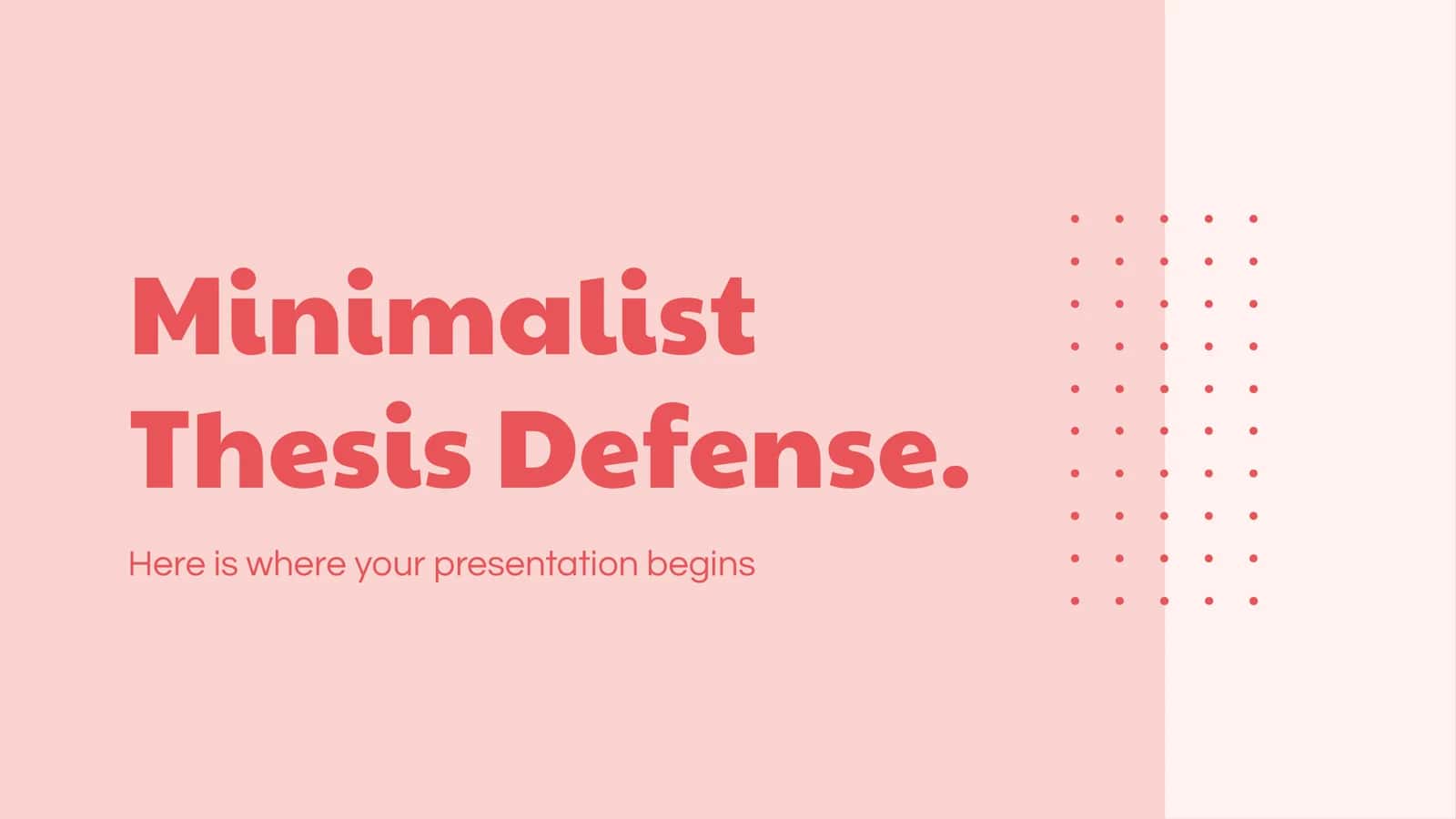 Minimalist Thesis Defense