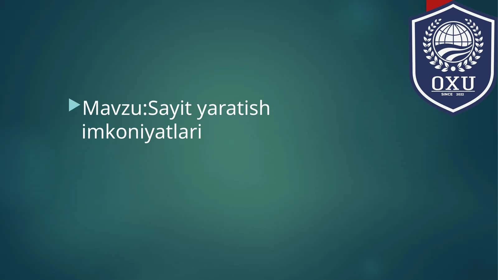 Sayit yaratish imkoniyatlari