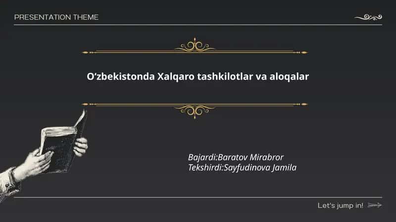 Oʻzbekistonda Xalqaro tashkilotlar va aloqalar