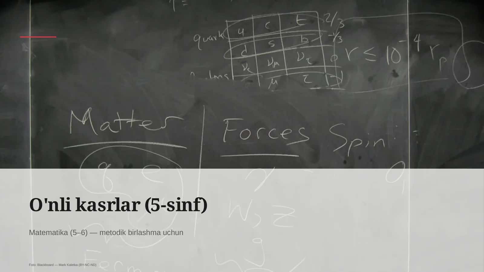 O'nli kasrlar (5-sinf)