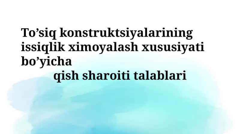 Mavjud binolarni termal modernizatsiya qilish