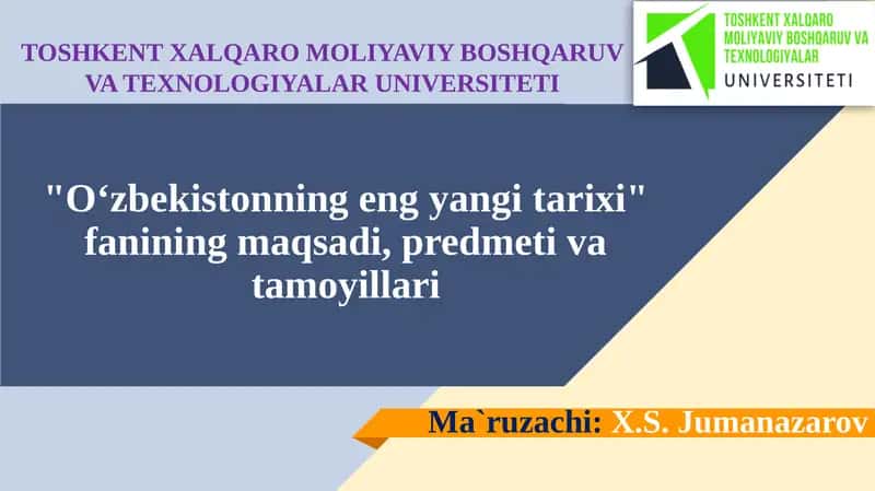 O‘zbekistonning eng yangi tarixi