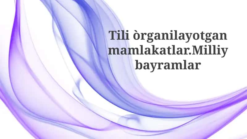 Milliy bayramlar