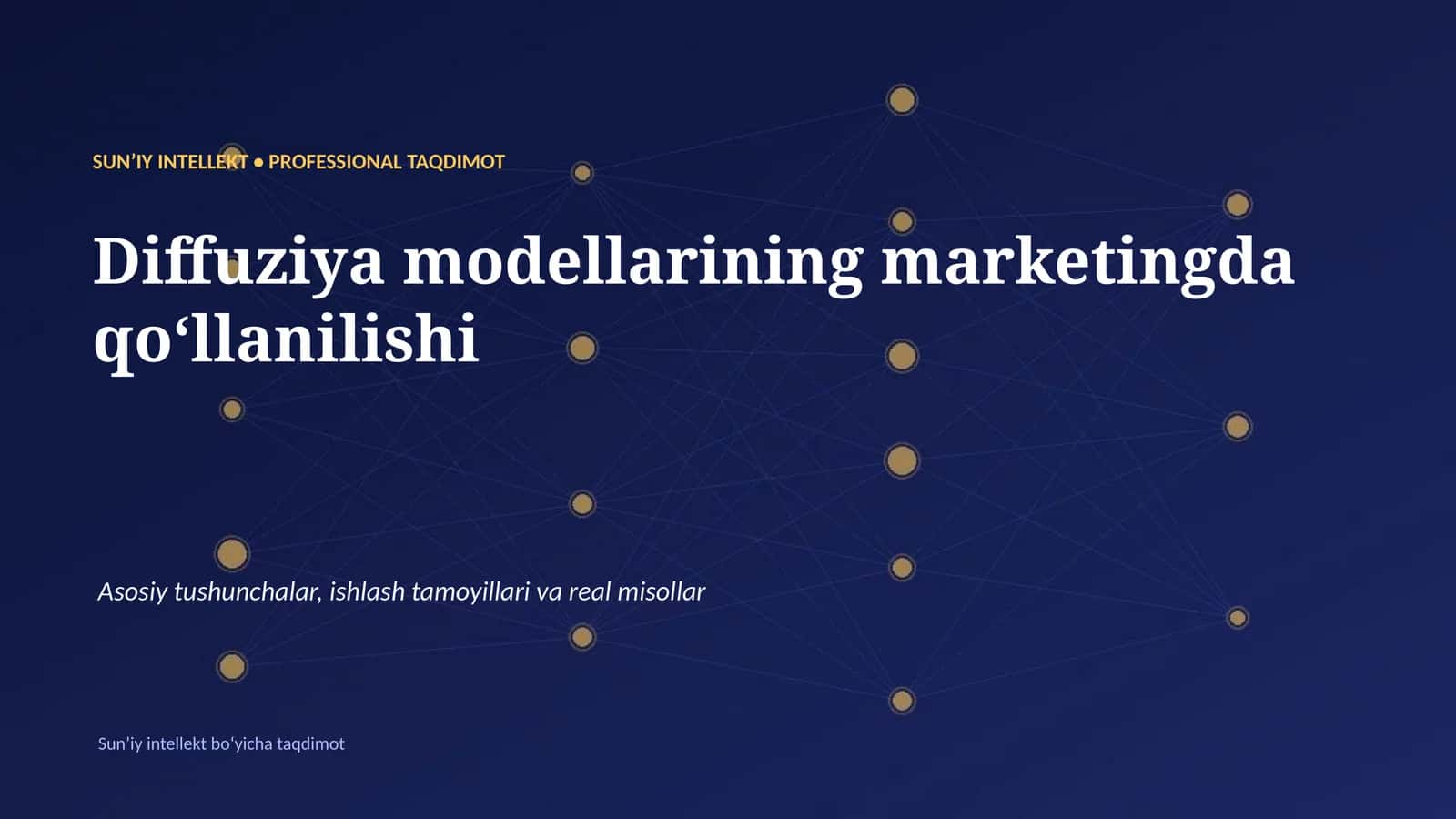 Diffuziya modellarining marketingda qoʻllanilishi
