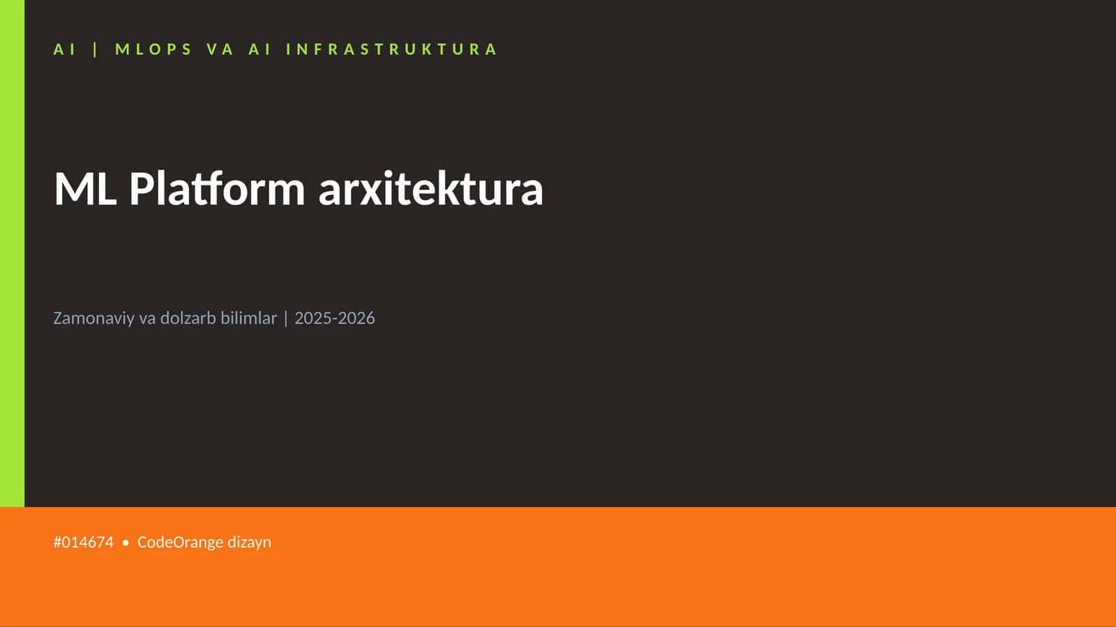 AI | MLOPS VA AI INFRASTRUKTURA
