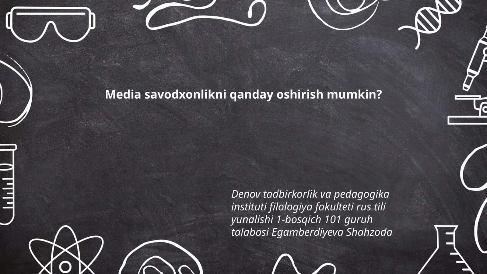 Media savodxonlikni qanday oshirish mumkin?