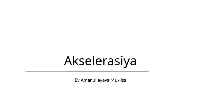 Akselerasiya