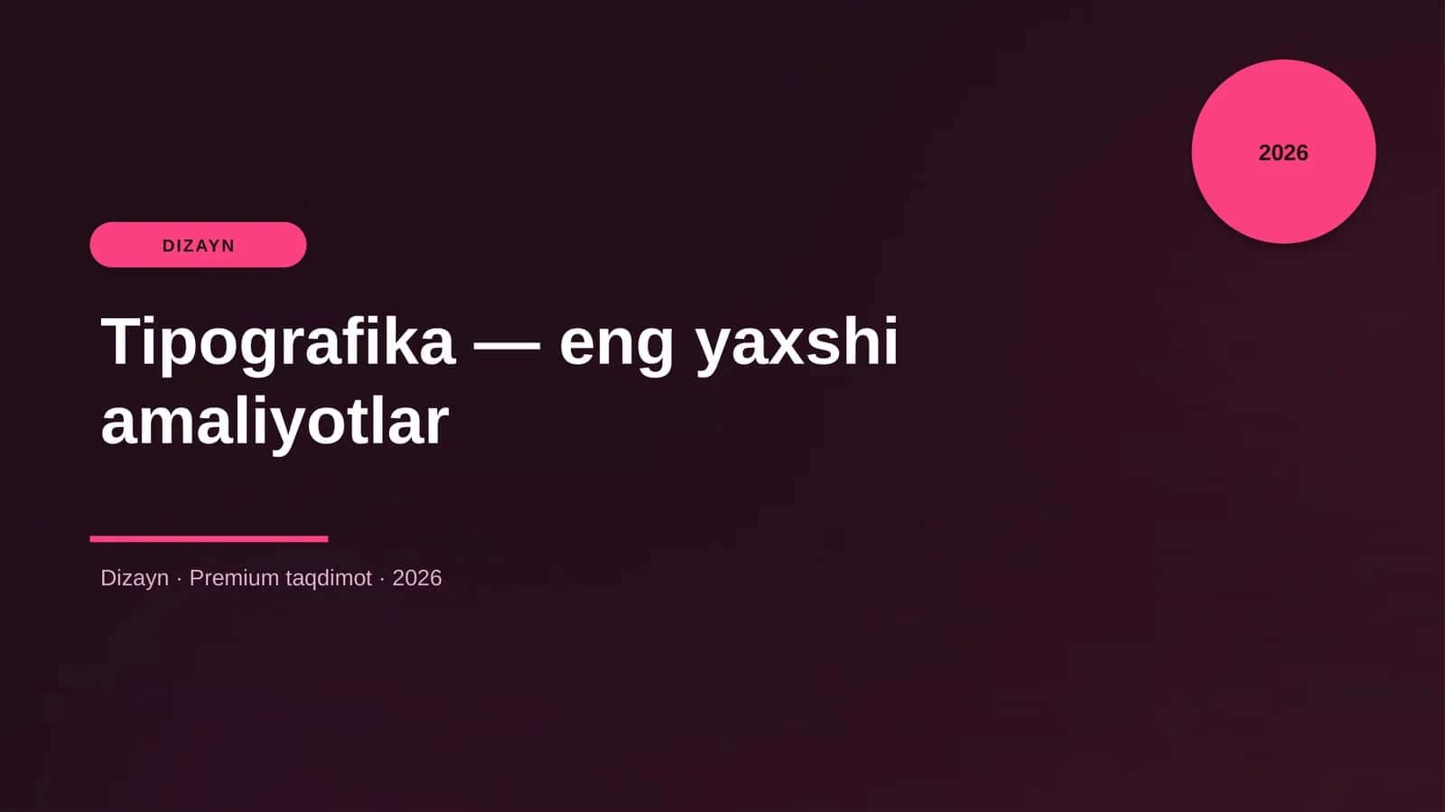 Tipografika — eng yaxshi amaliyotlar