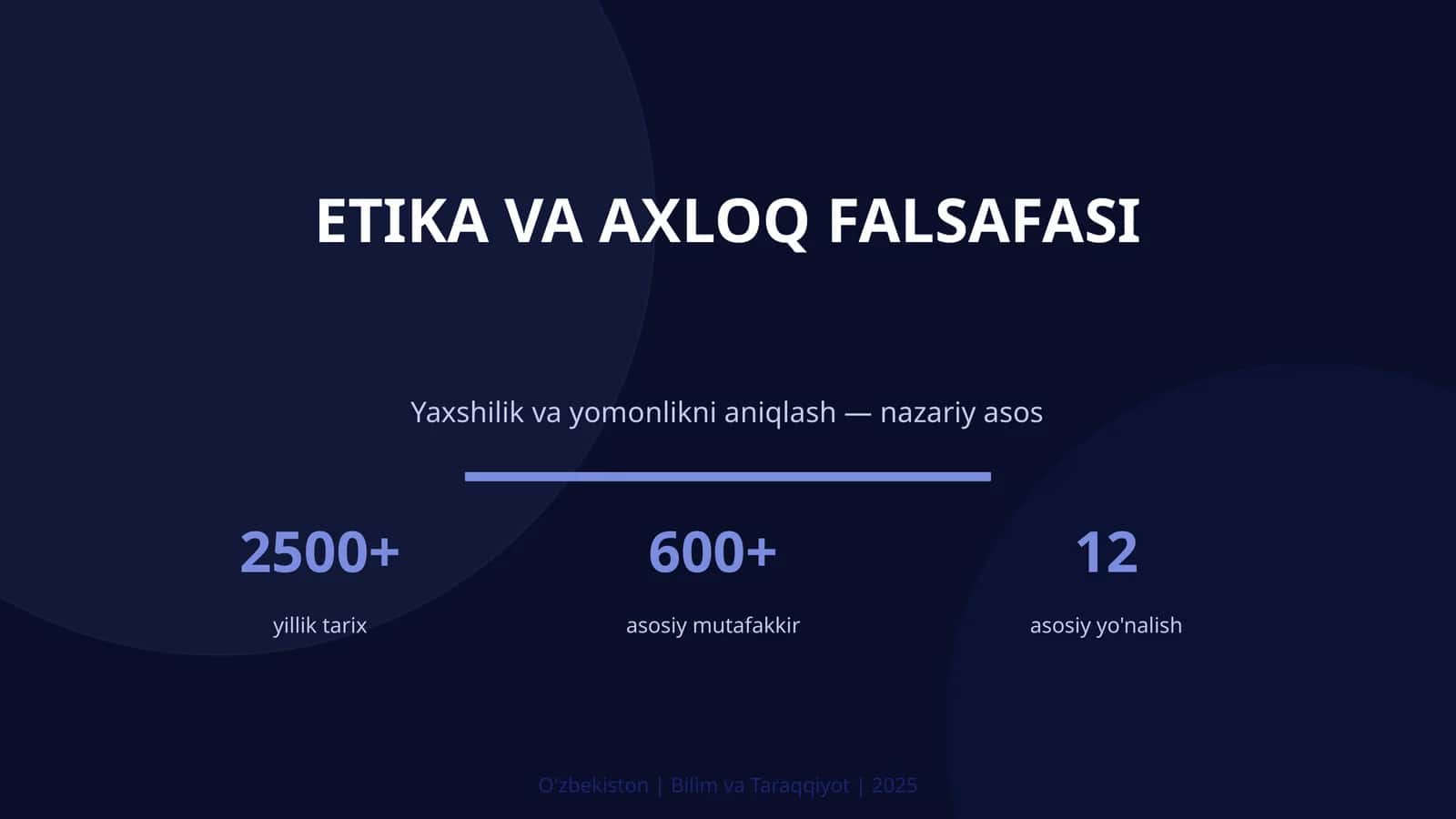ETIKA VA AXLOQ FALSAFASI