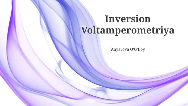 Inversion Voltamperometriya