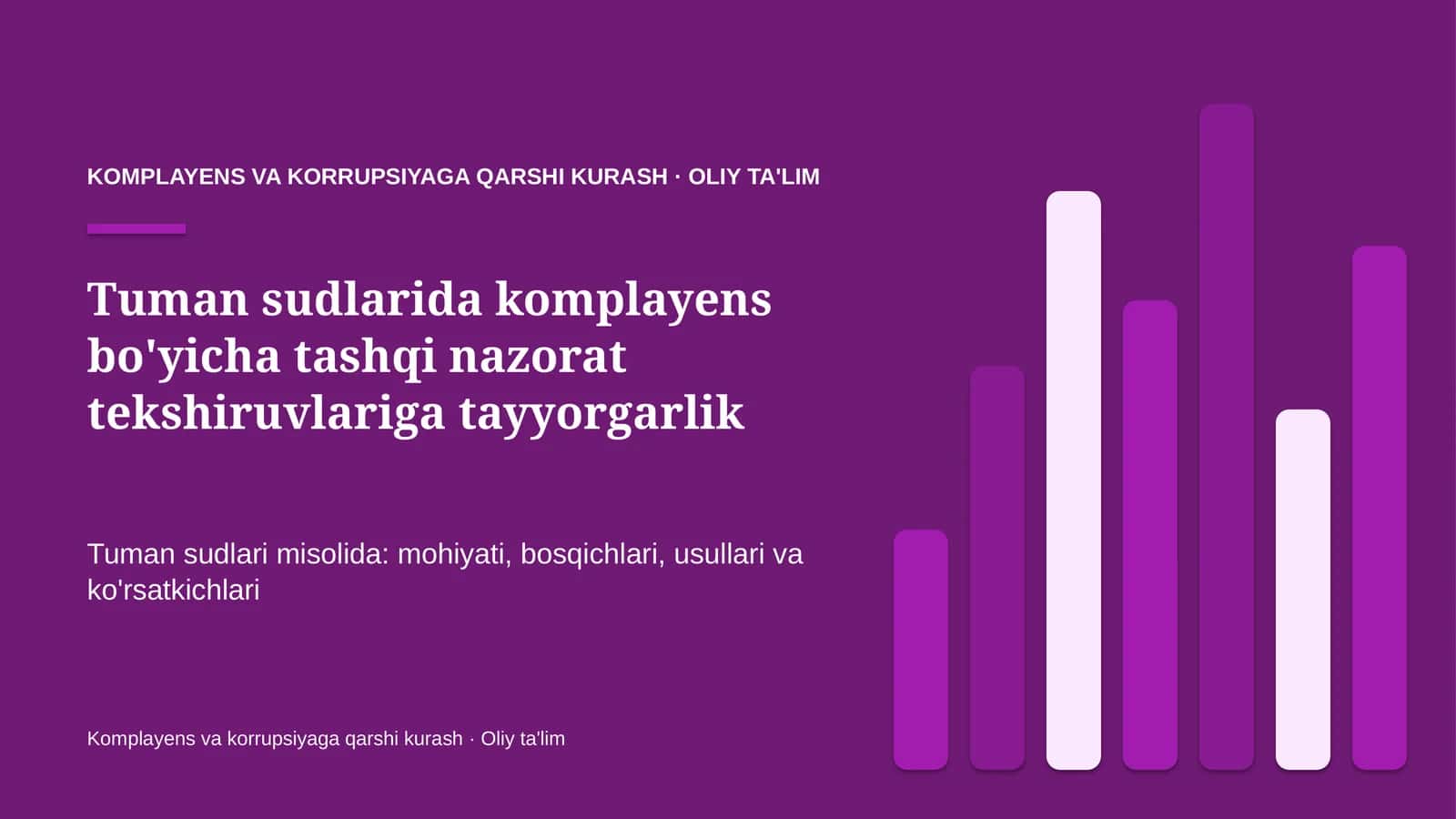 tuman sudlarida komplayens bo'yicha tashqi nazorat tekshiruvlariga tayyorgarlik 4871