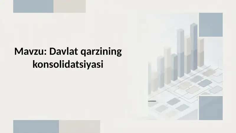 Davlat qarzining konsolidatsiyasi