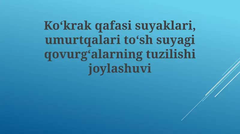 Ko'krak suyaklari va umurtqalari