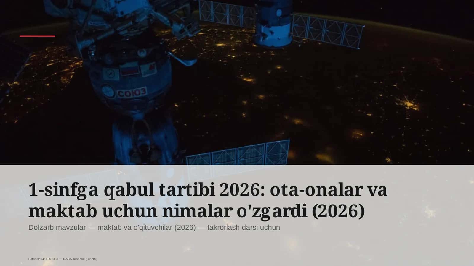 Dolzarb mavzular — maktab va o'qituvchilar (2026) — takrorlash darsi uchun