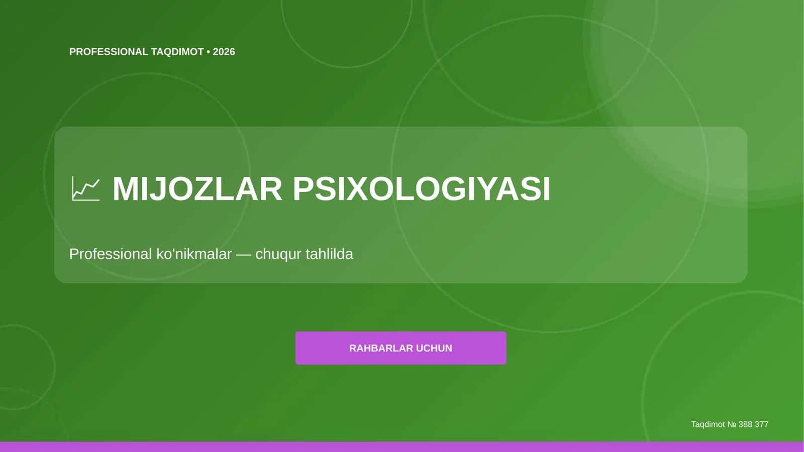 MIJOZLAR PSIXOLOGIYASI