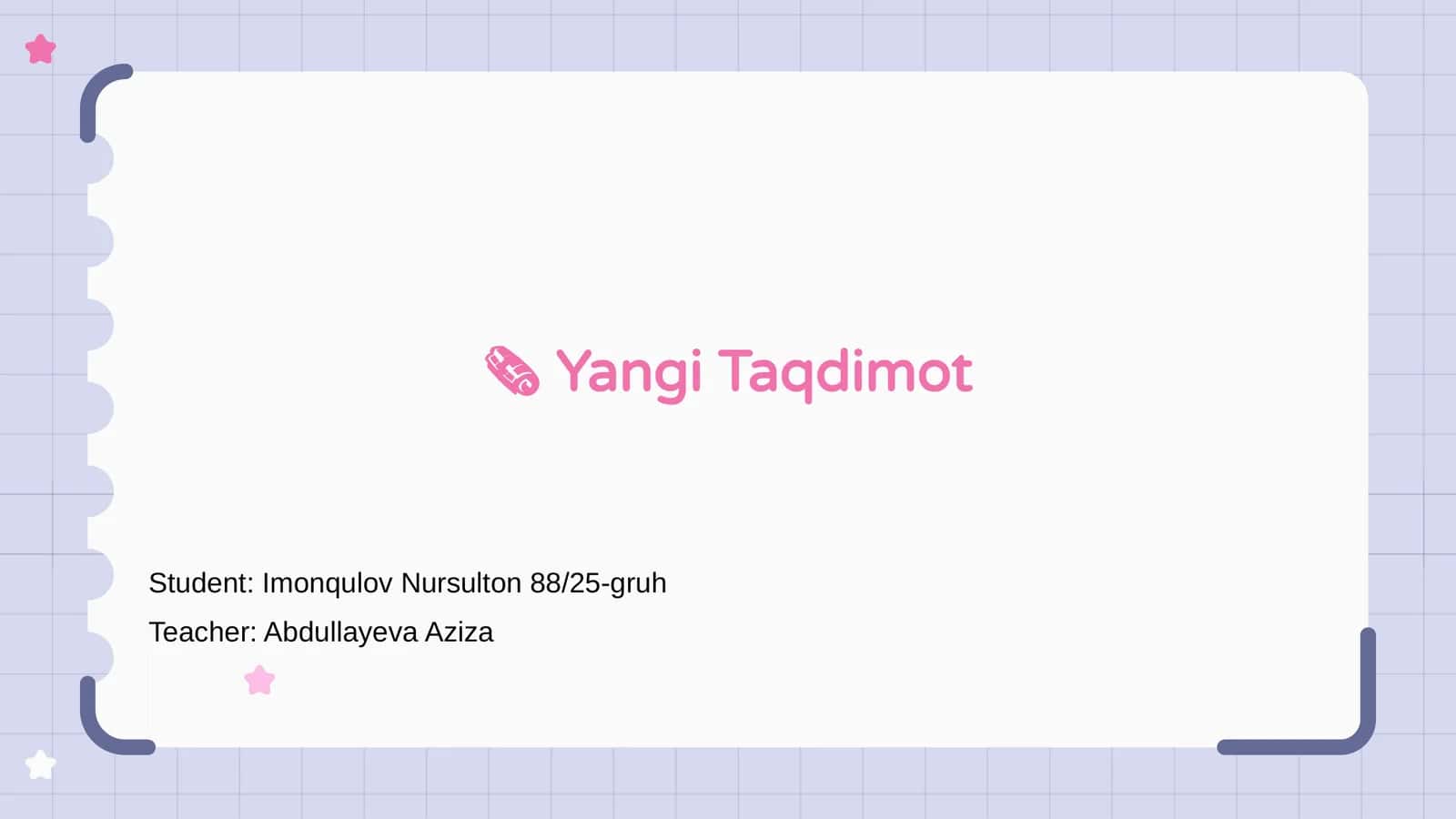 Yangi Taqdimot