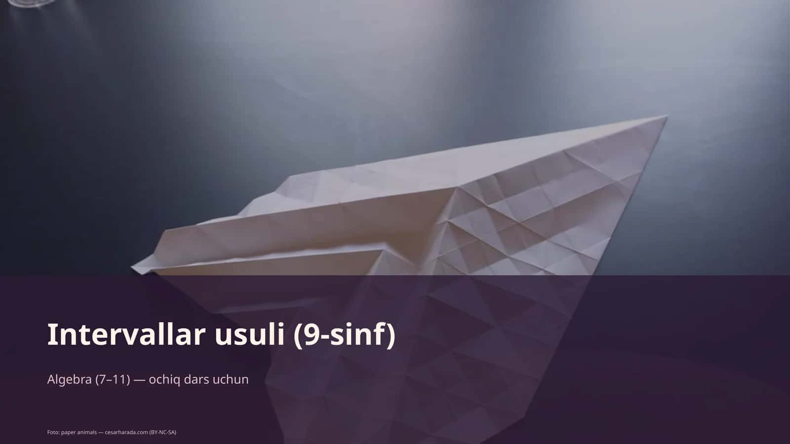 Intervallar usuli (9-sinf)