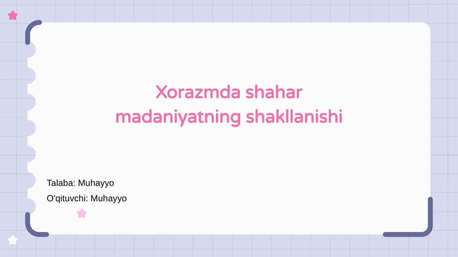 Xorazmda shahar madaniyatning shakllanishi