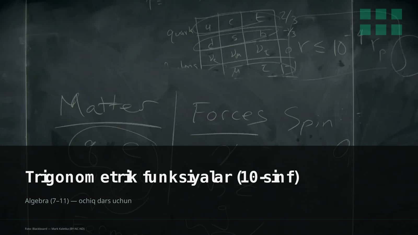 Trigonometrik funksiyalar (10-sinf)