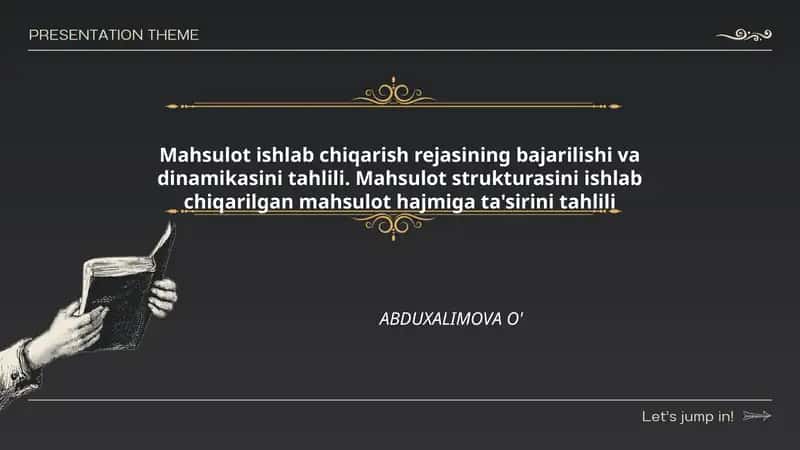Mahsulot ishlab chiqarish rejasining bajarilishi va dinamikasini tahlili. Mahsulot strukturasini ishlab chiqarilgan mahsulot hajmiga ta'sirini tahlili