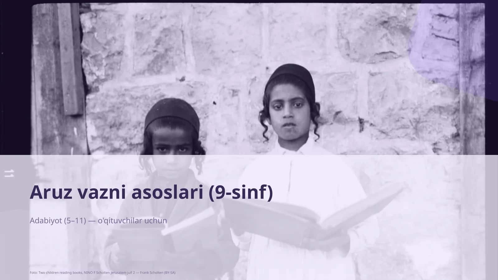 Aruz vazni asoslari (9-sinf)
