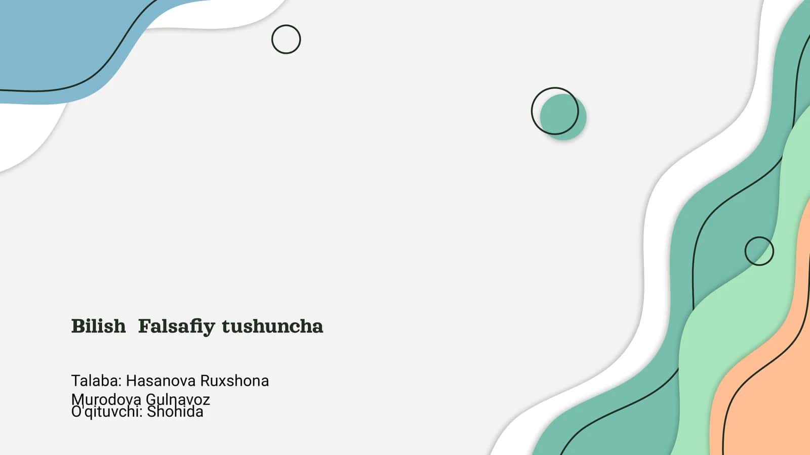 Bilish Falsafiy tushuncha