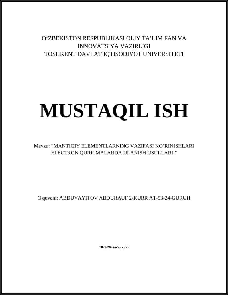 Mantiqiy elementlar
