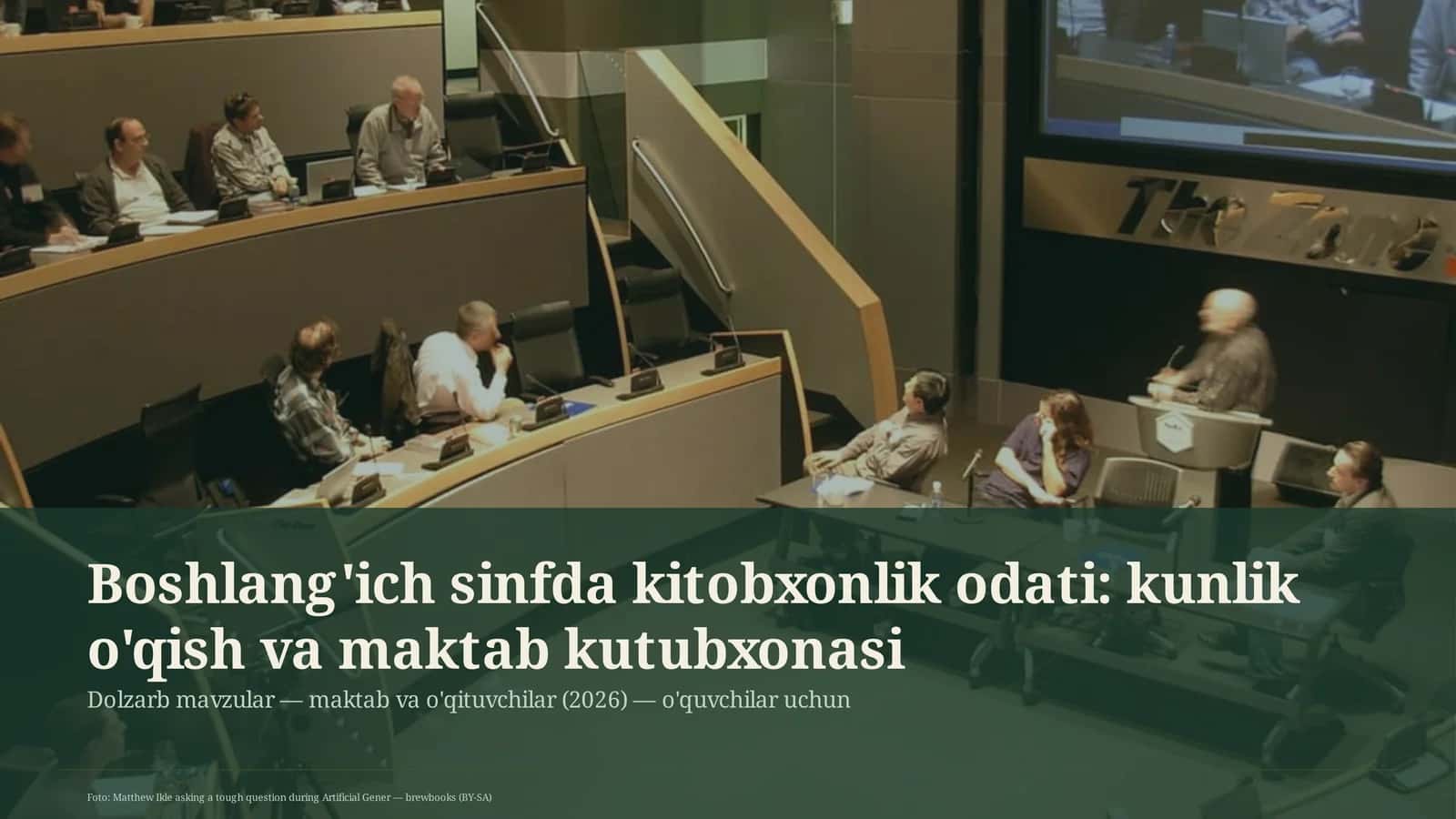 Boshlang'ich sinfda kitobxonlik odati: kunlik o'qish va maktab kutubxonasi