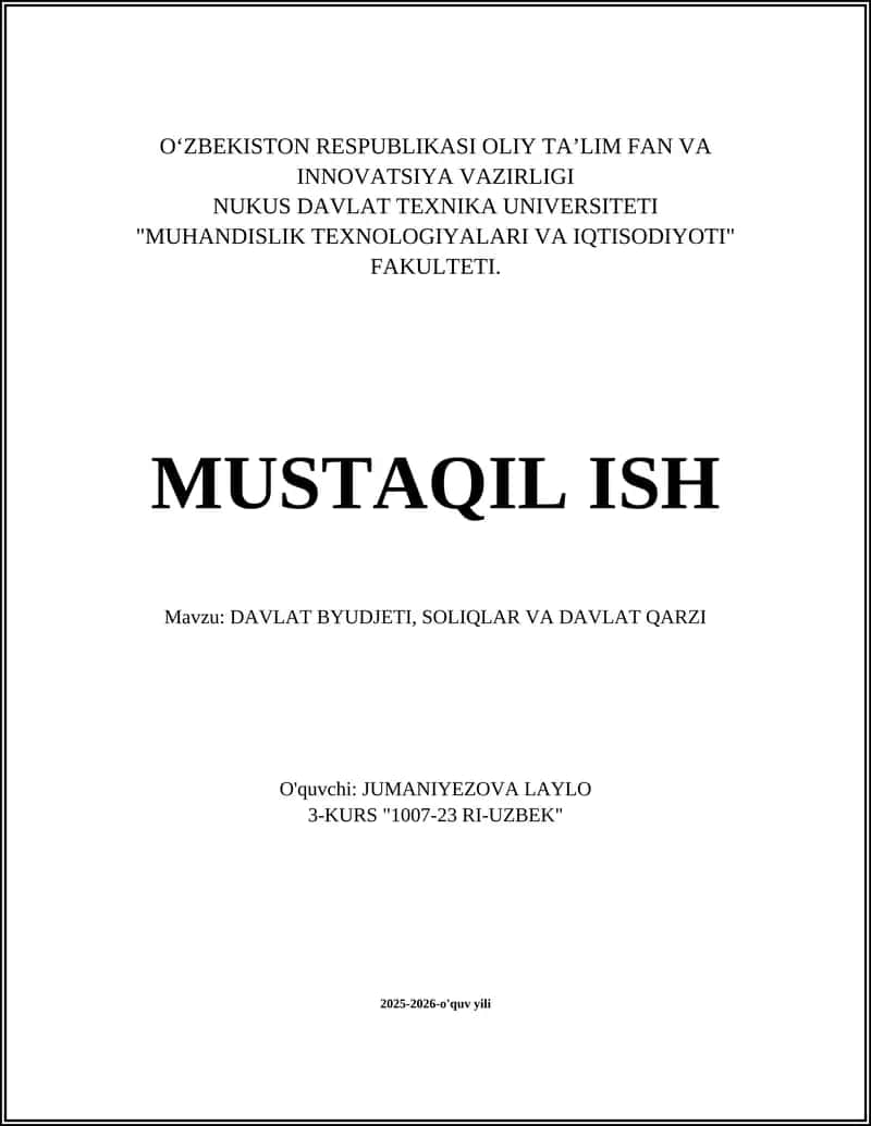 MUSTAQIL ISH