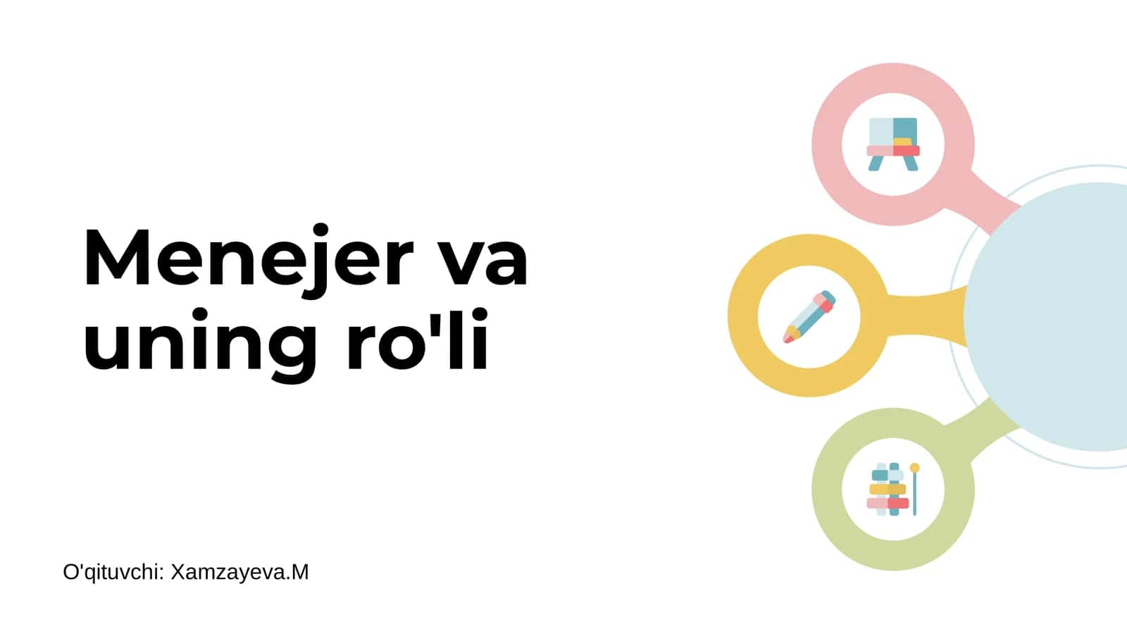 Menejer va uning ro'li