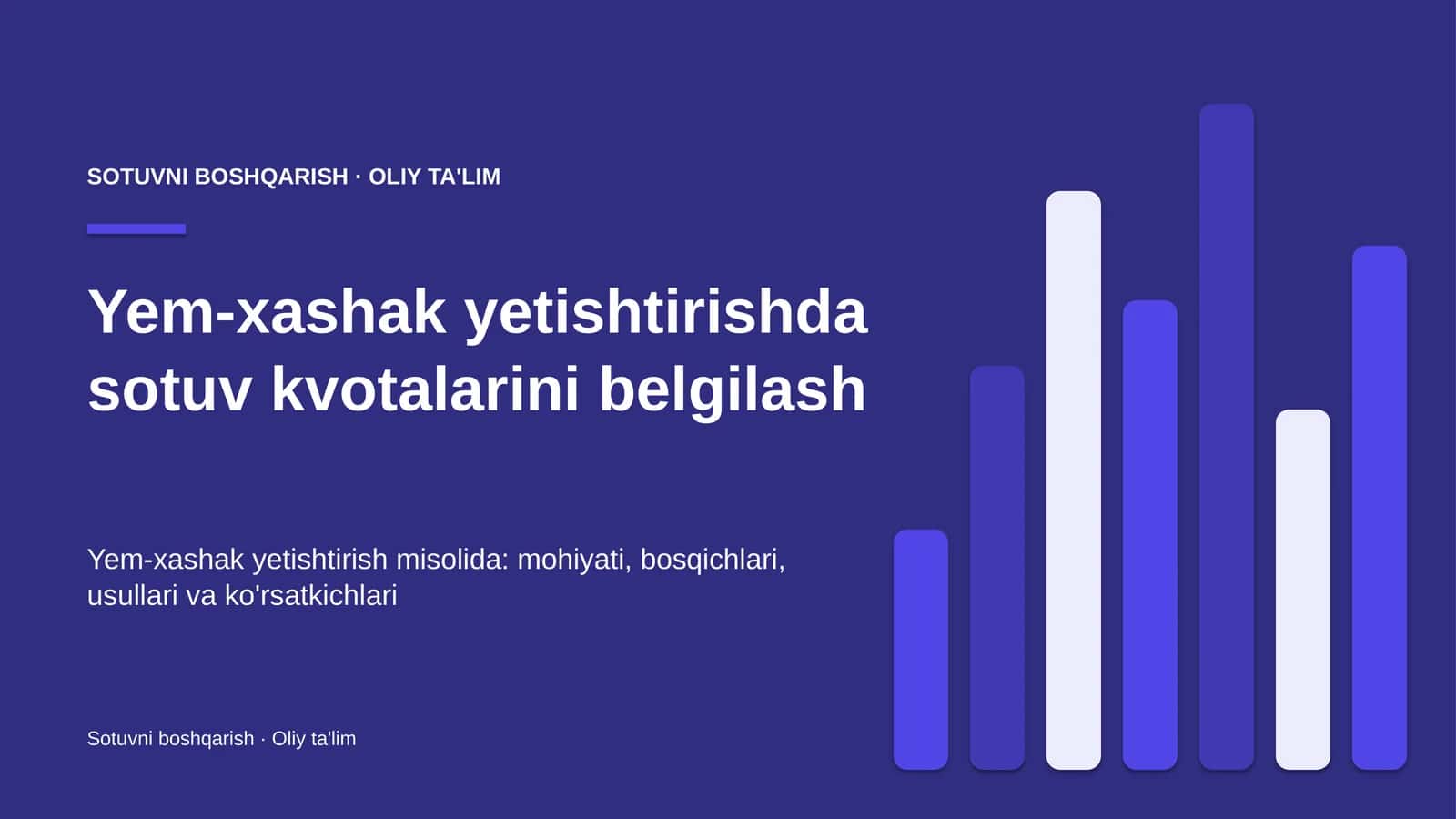 Yem-xashak yetishtirishda sotuv kvotalarini belgilash