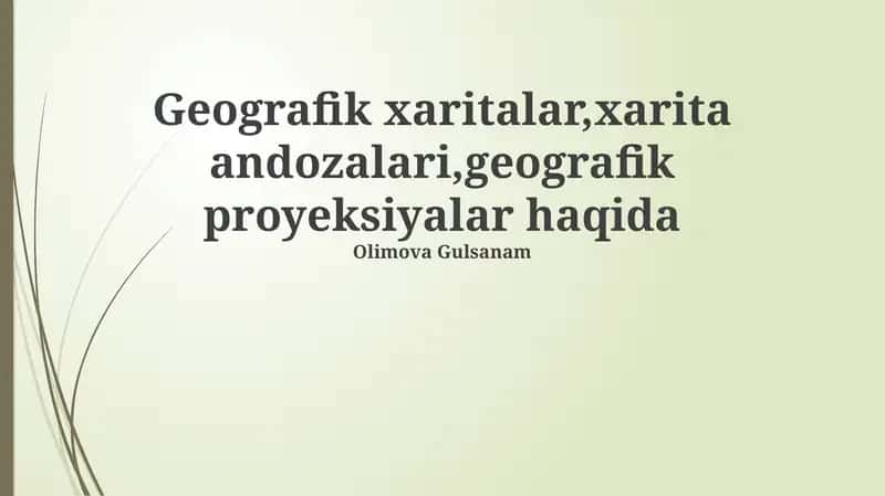 Geografik xaritalar
