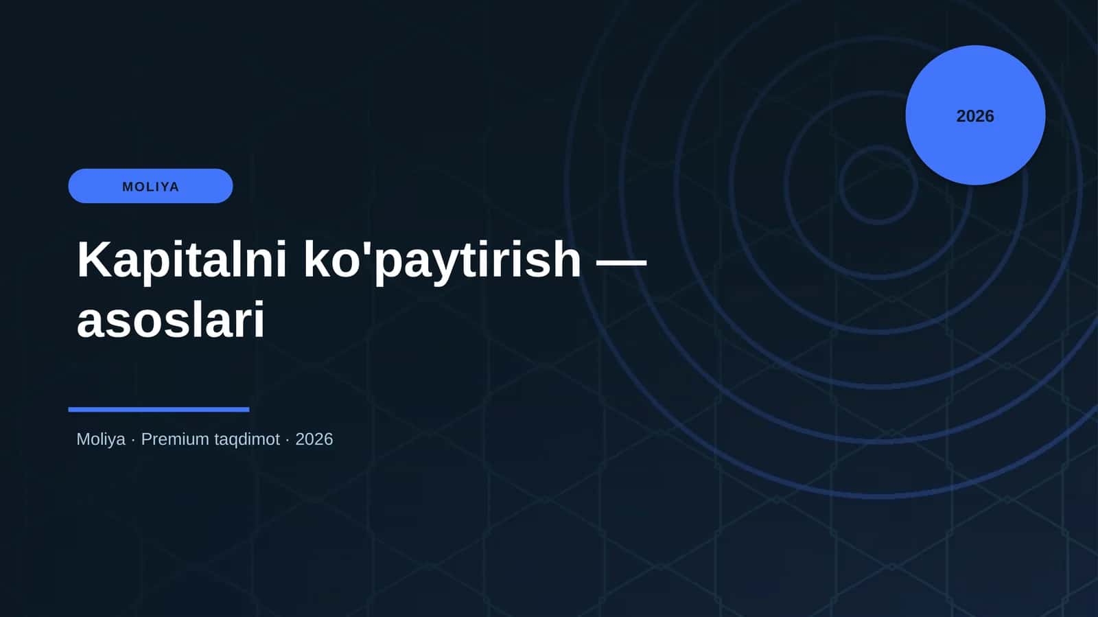 Kapitalni ko'paytirish — asoslari